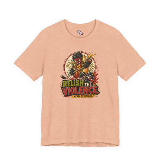 Chili Dogs: Relish the Violence Hot Sauce Graphic Tee — Spicy Hot Sauce Shirt for Foodies & BBQ Lovers